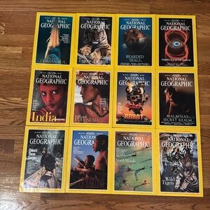 National Geographic Complete 1997 Issues with Maps